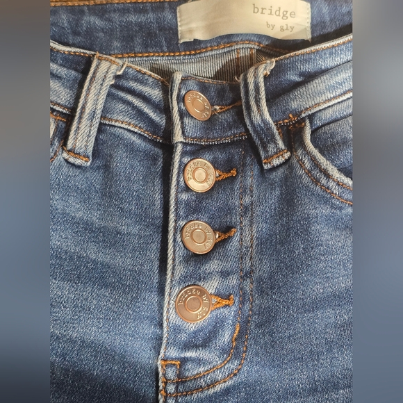 Bridge By Gly High Rise Super Flare Medium Wash Jeans - Picture 5 of 8